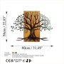 Wallity Willow - 382-A Accesorio de Pared Decorativa de Madera y Metal